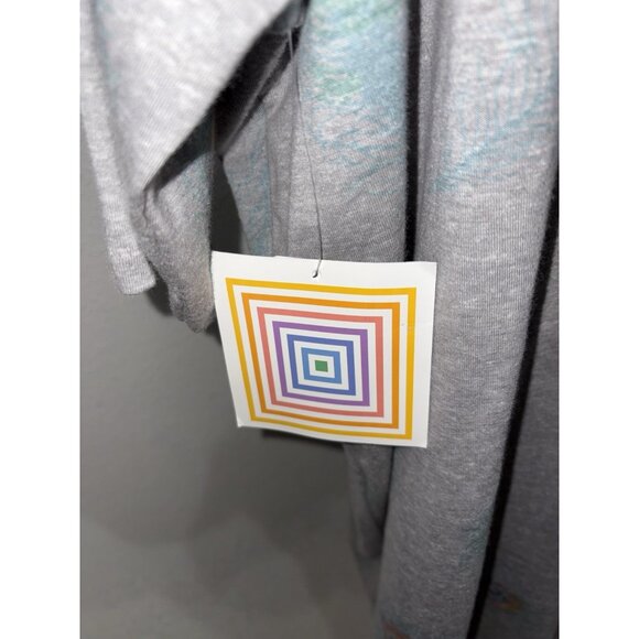 Lularoe Tunic Top Women Size XL Stretch Short Sleeves High Low Hem Gray - Picture 9 of 10